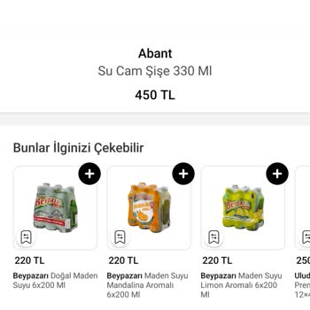 Trendyol GO’da Cam Şişe Su Fiyatları Fahiş