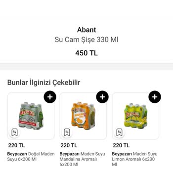 Trendyol GO’da Cam Şişe Su Fiyatları Fahiş