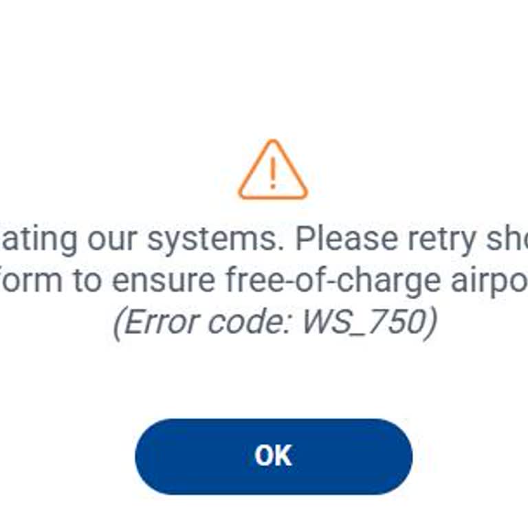 SunExpress Online Check-In Error WS_750 Not Fixed for Days