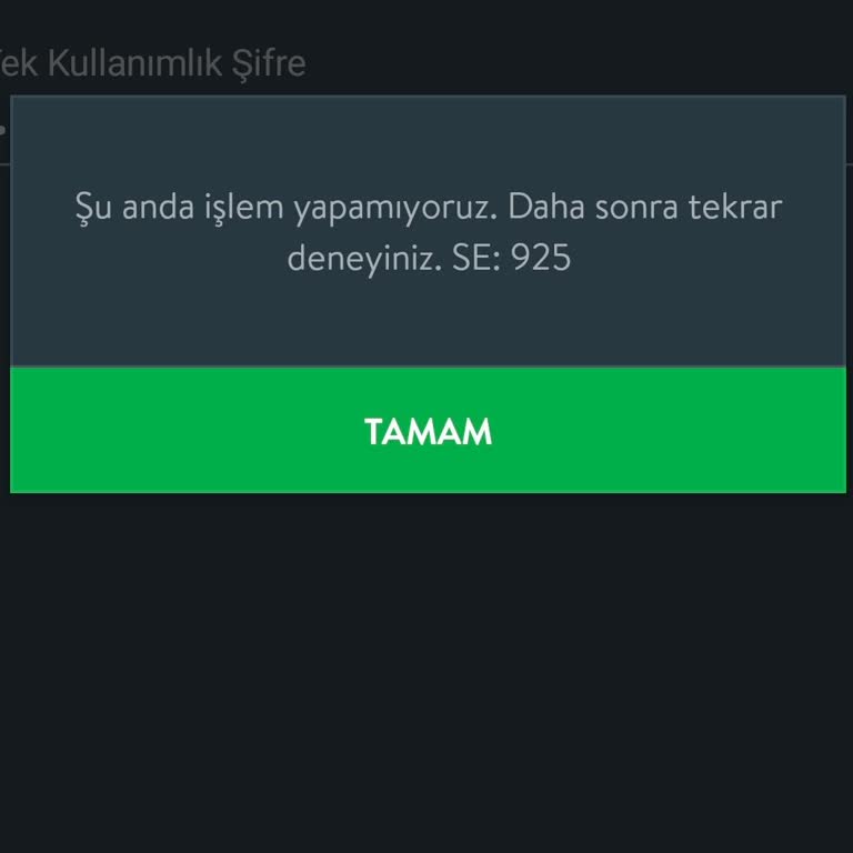 TEB Mobil Bankacılık Uygulamasında 925 Hata Kodu Nedeniyle Giriş Engeli