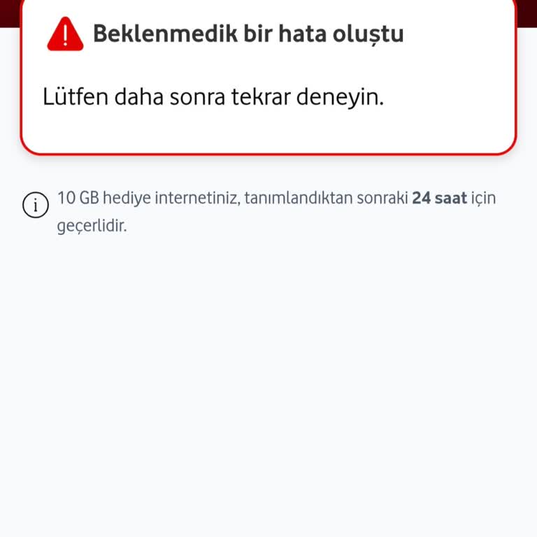 10 GB Hediye Kampanyası Linki Hata Veriyor Ve Mesajlar Durdurulamıyor