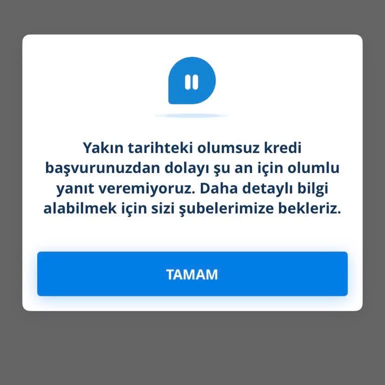 MobilDeniz Kredi Başvurusu Red Hatası Acil Düzeltme Gerekiyor