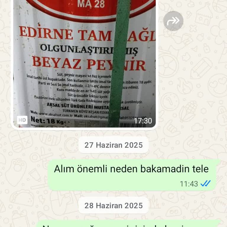 Peynir Gurme Ve A*** B****’tan 685.000 TL Ödeme Alınamadı