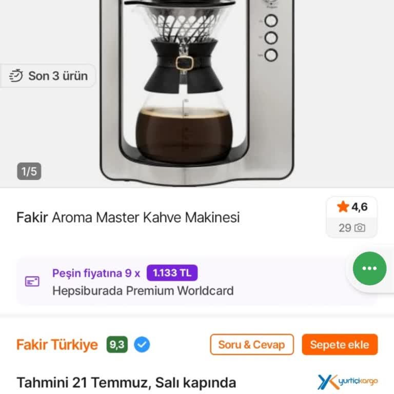 Fakir Türkiye’nin Stok Yok Bahanesiyle Haksız İade Ve Ayıpsız Misli Değişim Talebimin Reddedilmesi