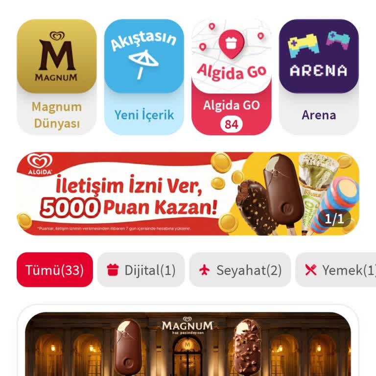 Algida GO Puanlarım Mağazalarda Kullanılamıyor Ve Aktif Hale Getirilmeli