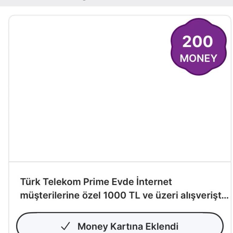 Kampanya Koşullarını Yerine Getirdim, 200 Money Puanı Hesaba Yüklenmedi