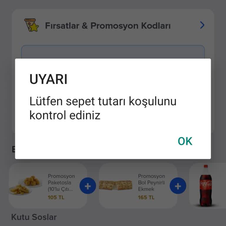 Sepet Tutarı Koşulu Hatası Nedeniyle Cepte30 İndirimi Uygulanamadı