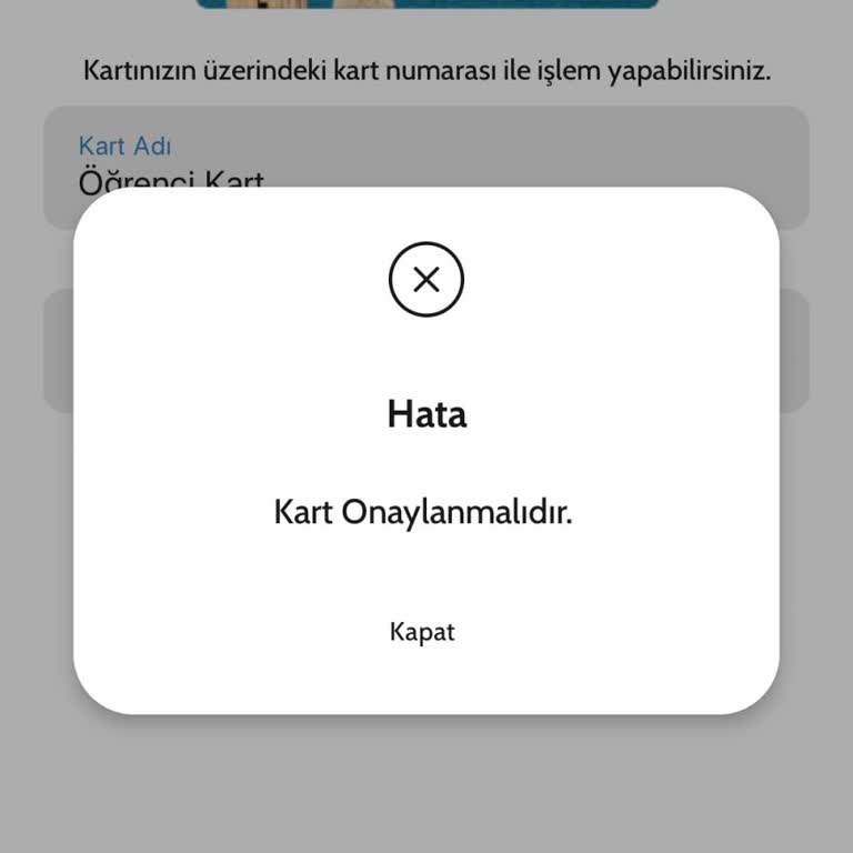 Belvan Kart Mobil Uygulamada Kart Onaylanmalıdır Hatası Ve Telefon Desteği Yokluğu