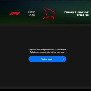 F1 Yayınlarına Erişememe Ve Paket Sorunu