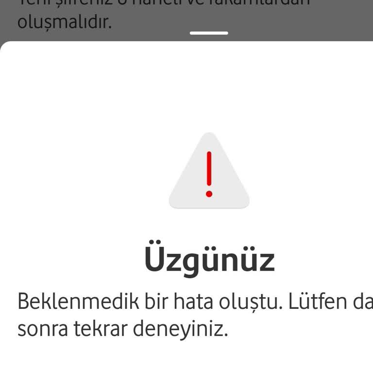Vodafone Yanımda Uygulama Giriş Sorunu Ve Sürekli Hata
