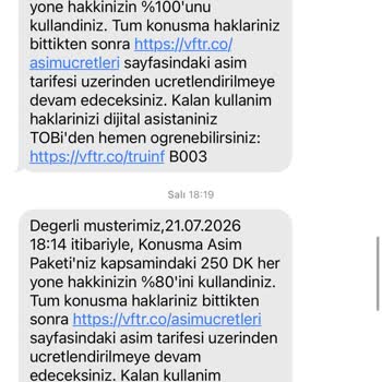 Paket Dakikaları Görünmüyor Ve Aşım Ücreti 960 TL İptal Edilmeli