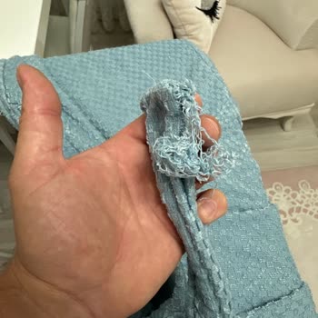 Özdilek Bright Bornoz Takımının İkinci Yıkamada Yırtılması