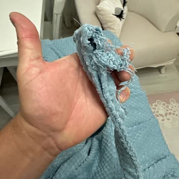 Özdilek Bright Bornoz Takımının İkinci Yıkamada Yırtılması