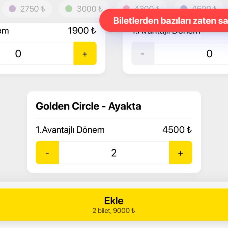 iticket.com.tr Golden Circle Biletinde Sistem Hatası ve Yükseltme Talebimin Reddedilmesi