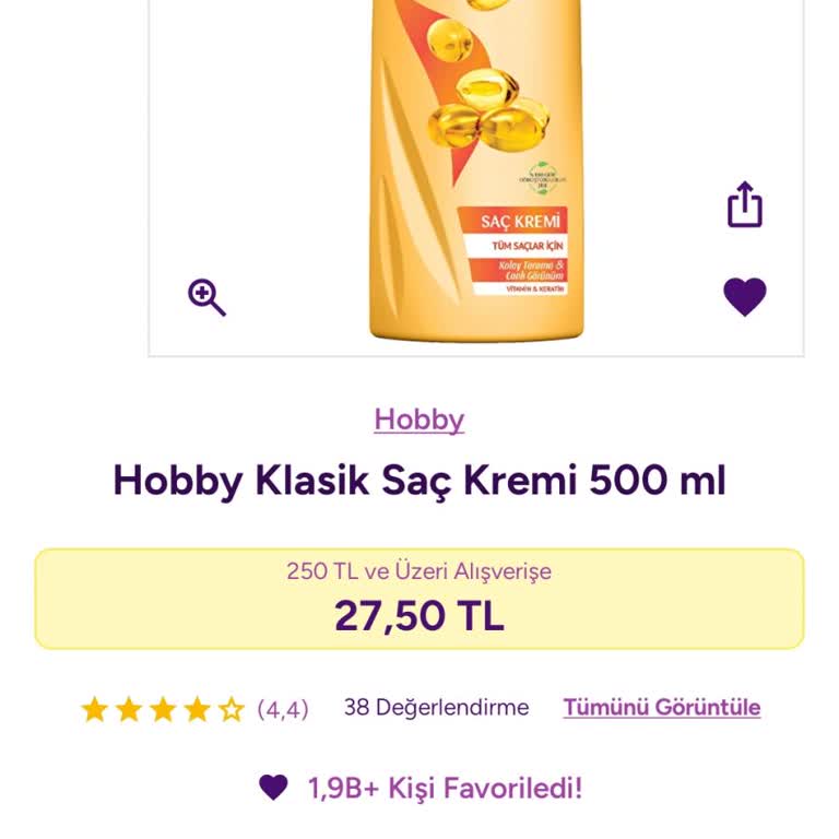 Gratis Uygulamasında Hobby Saç Kremi Kampanya Fiyatı Sepette Uygulanmadığı İçin İade Talebi