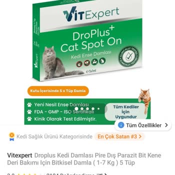 Trendyol Kedi Ürünü Etkisiz ve Tüy Dökülmesi Nedeniyle İade Talebi