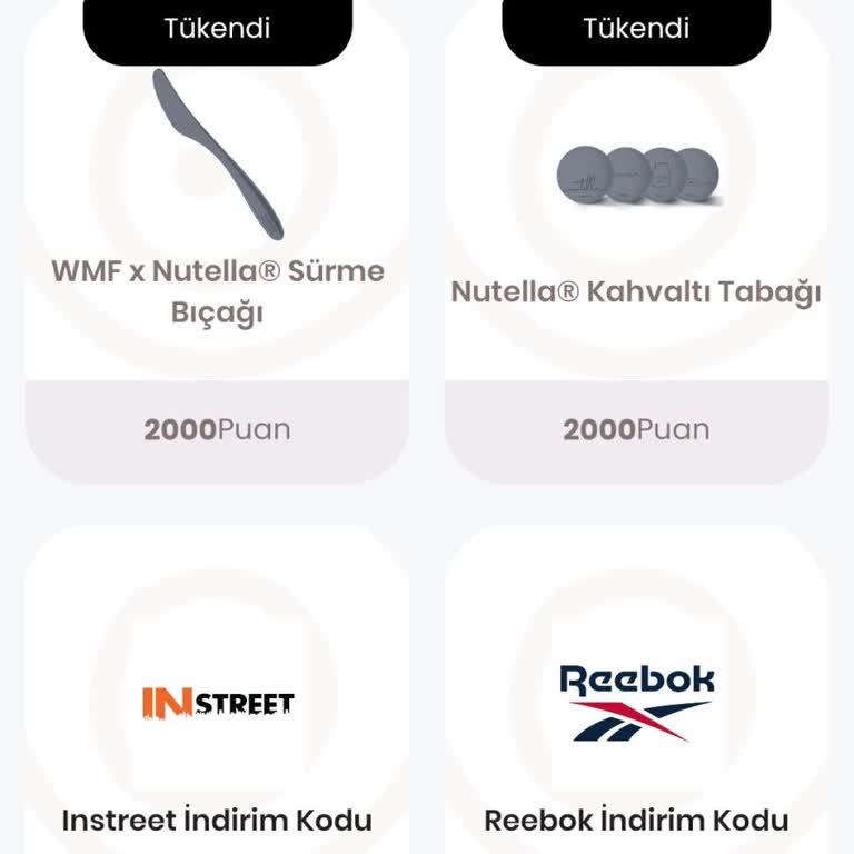 Nutella Puan Kampanyasında Hediyeler Sürekli Tükendiği İçin Kullanıcı Mağdur Ediliyor