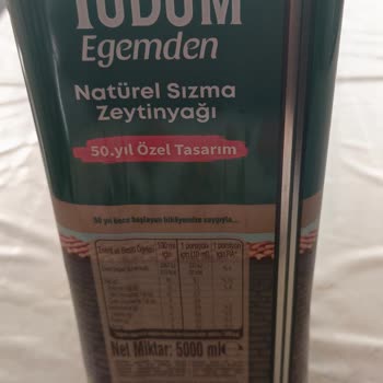 Yudum 5 L Teneke Zeytinyağında Kimyasal Koku Ve Sağlık Endişesi