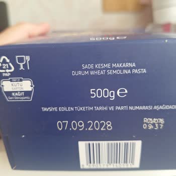 Barilla Fusilli Makarnasında Yabancı Madde Bulundu