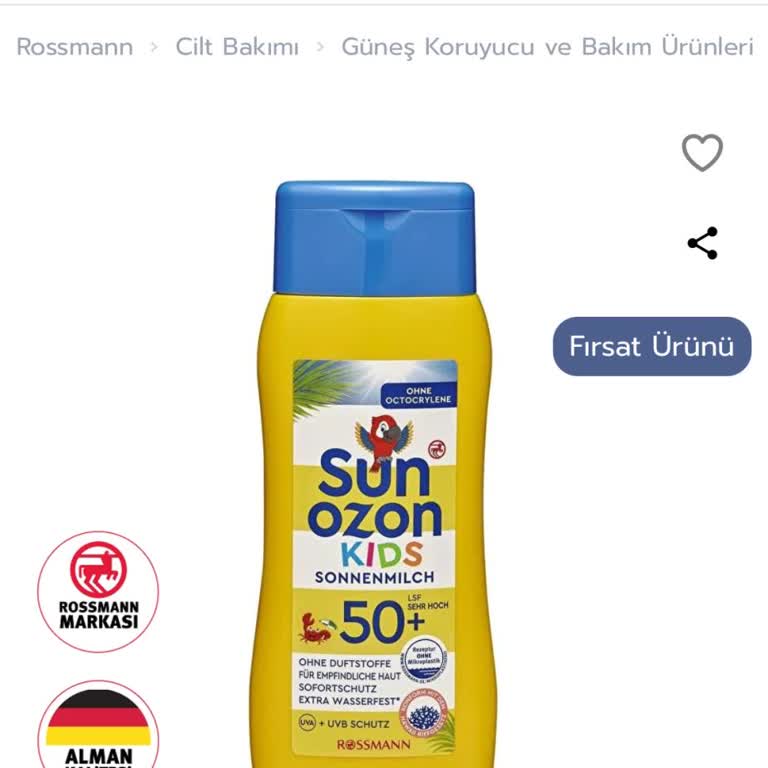 Sunozon Çocuk Güneş Kremi Ürün Hatası Koruma Sağlamadı Ve Yanık Oluştu