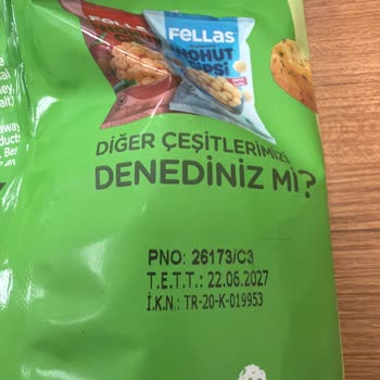 Fellas Mevsim Yeşillikleri Cipsinde Makine Yağına Benzer Yoğun Koku