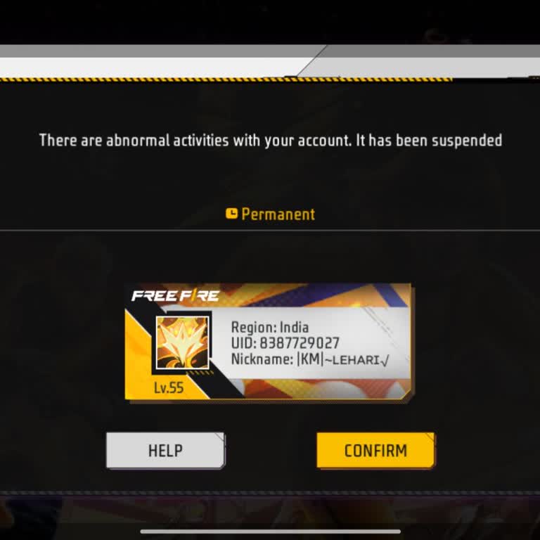 Garena Suspended My Free Fire Account And I Request A Review