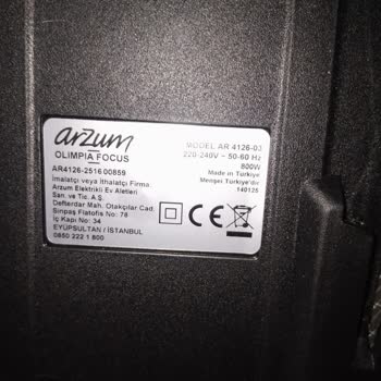 Arzum Süpürge Güç Ayarlama Tuşu Sürekli Arızalı, Garanti Dışı Kabul Edildi Ve Haksız Ücret Alındı