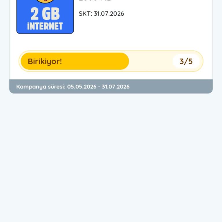 Kazan Kazan Kampanyasında 2 GB Seçeneği Kayboldu Ve Hakkımın Tanımlanmasını İstiyorum