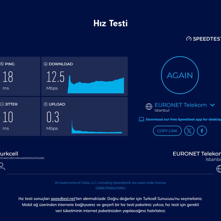 1000 Mbit 5G Kampanyasında 6,8 Mbit Hızla Aldığım Düşük Performans