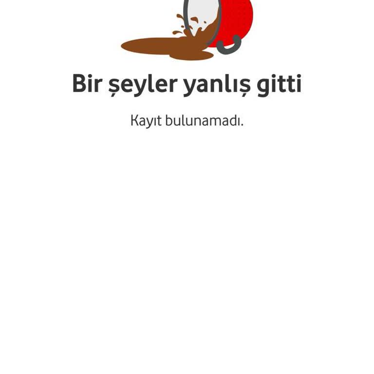 Vodafone Red Paketi Uygulamada Görünmüyor Ve Kayıt Bulunamadı Hatası