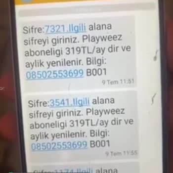 İstek Ve Kendi Rızam Dışında Playweez Aboneliği Başlatılması