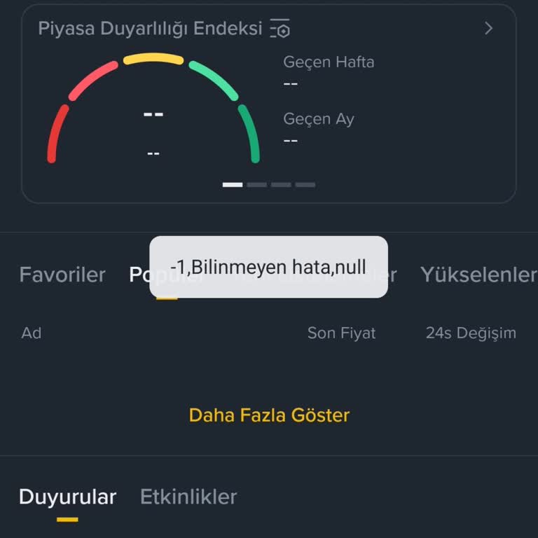 Binance TR Hesabına Girişte Bilinmeyen Hata Ve Erişim Sorunu