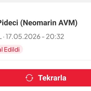 Tıkla Gelsin'de Neomarin AVM Restoranlarının Gerekçesiz Sipariş İptalleri