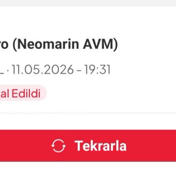 Tıkla Gelsin'de Neomarin AVM Restoranlarının Gerekçesiz Sipariş İptalleri