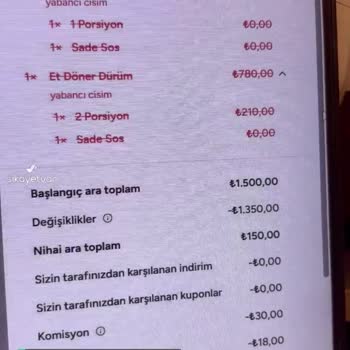 Yemeksepeti Pişmanlık
