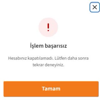 Hesabımı Kalıcı Olarak Kapatamıyorum: Sistem Sürekli Hata Veriyor