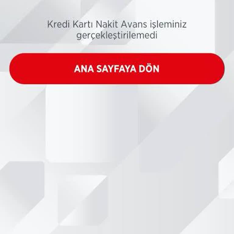 Tam Ödeme Sonrası Nakit Avans Limitim Açılmadı