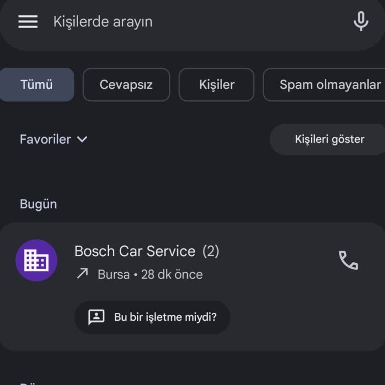 Bakım Tarihi Bilgisi İçin Bosch Car Service'e Ulaşılamıyor