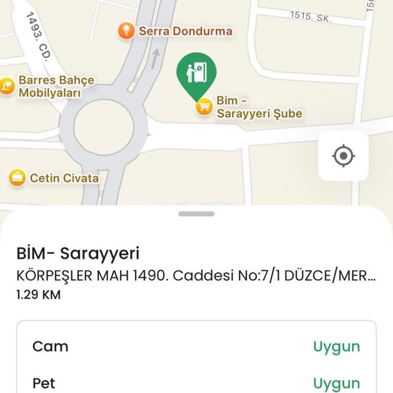 BİM Şubesindeki Arızalı Geri Dönüşüm Makinesi Müsait Gösterilmesi Ve Destek Erişimsizliği