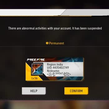 Garena Free Fire Max Suspended My Accounts for Abnormal Activity