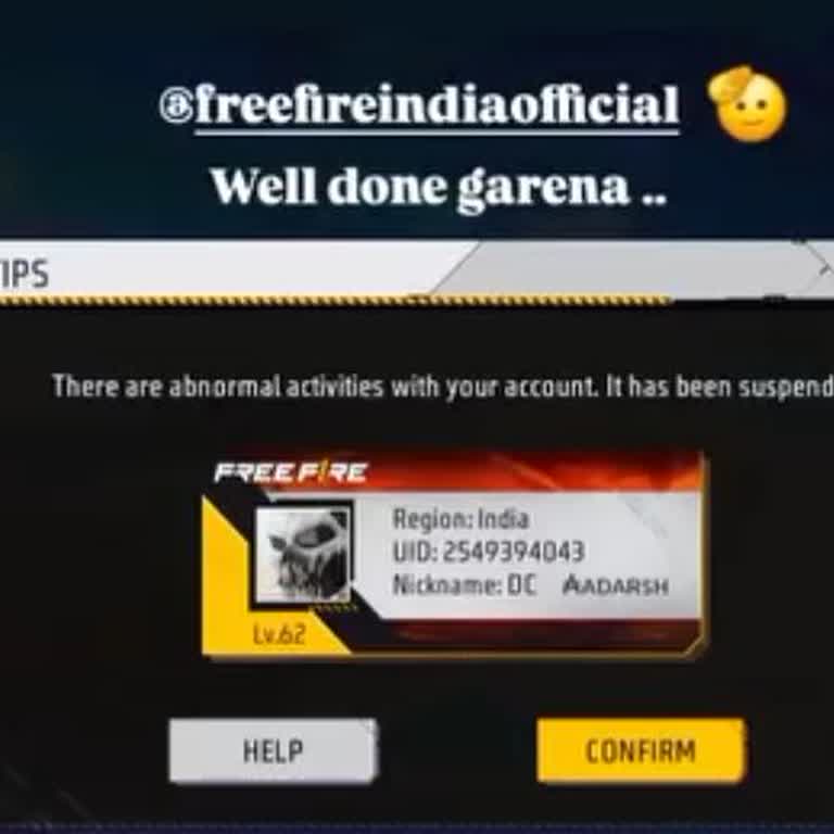 Recover My Free Fire MAX Account UID 2549394043