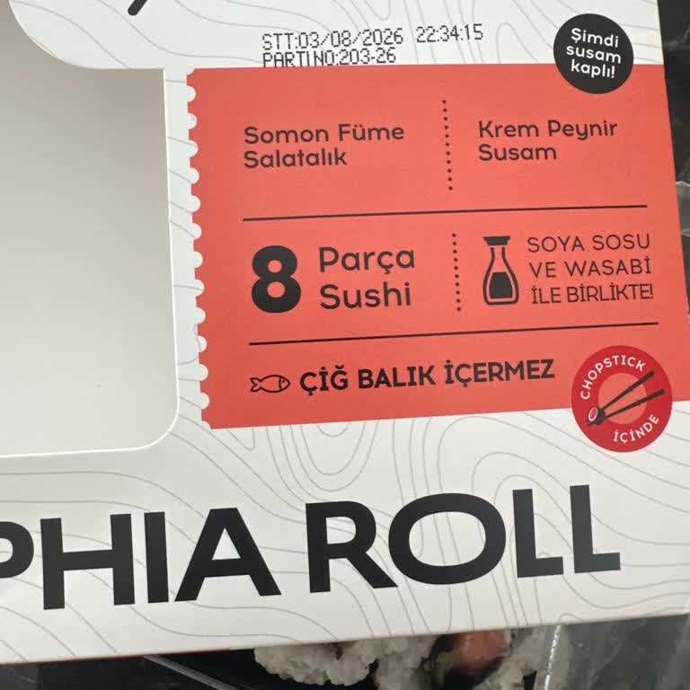 Kısa Son Tüketim Tarihli Sushi Üzerine Getir'den Gıda Güvenliği İade Talebi