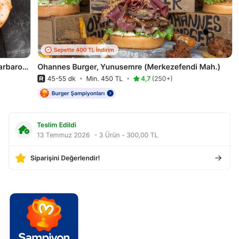 Migros Yemek’te 750 TL Üzeri Siparişlerde 400 TL İndirim Söz Verilirken 300 TL Uygulandı