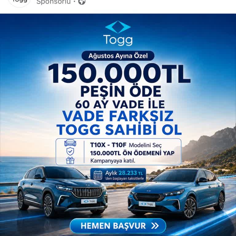 Facebook’taki Yanıltıcı Togg Reklamı Hemen İncelensin Ve Kaldırılsın