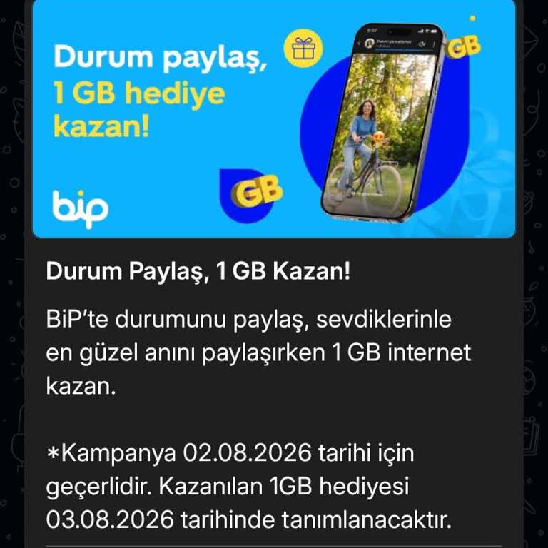 BIP Kampanyasındaki GB'ler Hattıma Yüklenmedi