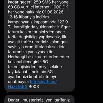 Vodafone İnternet Hakkımın İzinsiz Tüketilmesi Ve Hizmet Desteğinin Yetersizliği