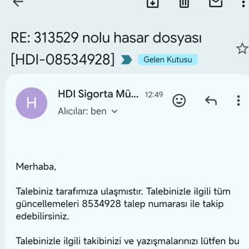 HDI Kasko Hasar Dosyasının Ödemesinin Gecikmesi Ve KDV Eksikliği