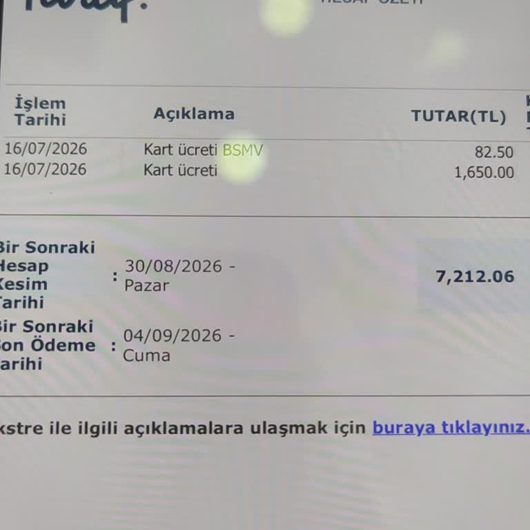 Halkbank Paraf Esnaf Kartı Haksız Aidat Ücretine İade Reddi
