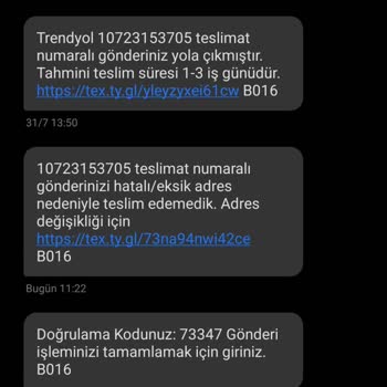 Trendyol Express Adrese Teslim Edemedi Ve Zorunlu Adres Değişikliği Talep Ediyor