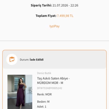 Deniz Butik’te İade İstediğimde Nakit İade Yerine Görünmeyen Hediye Çeki
